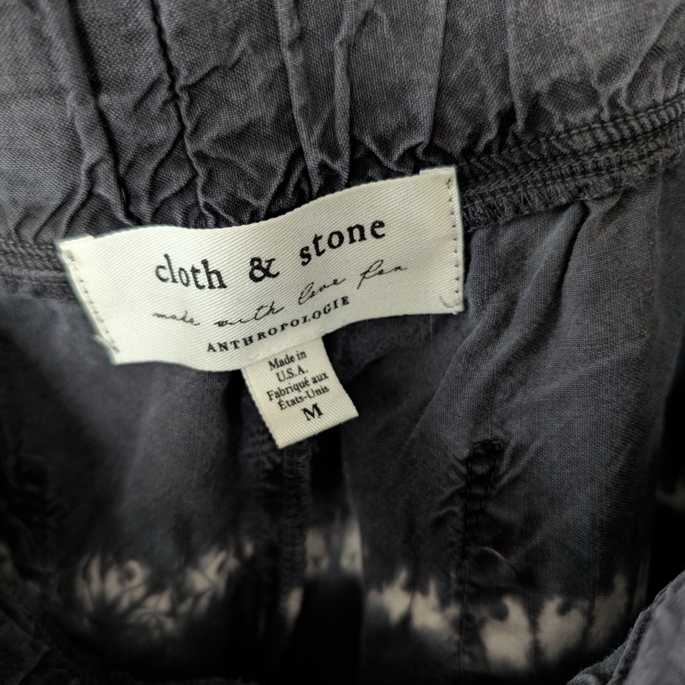 Anthropologie Navy and White Tie-Dye Joggers - Picture 3 of 4